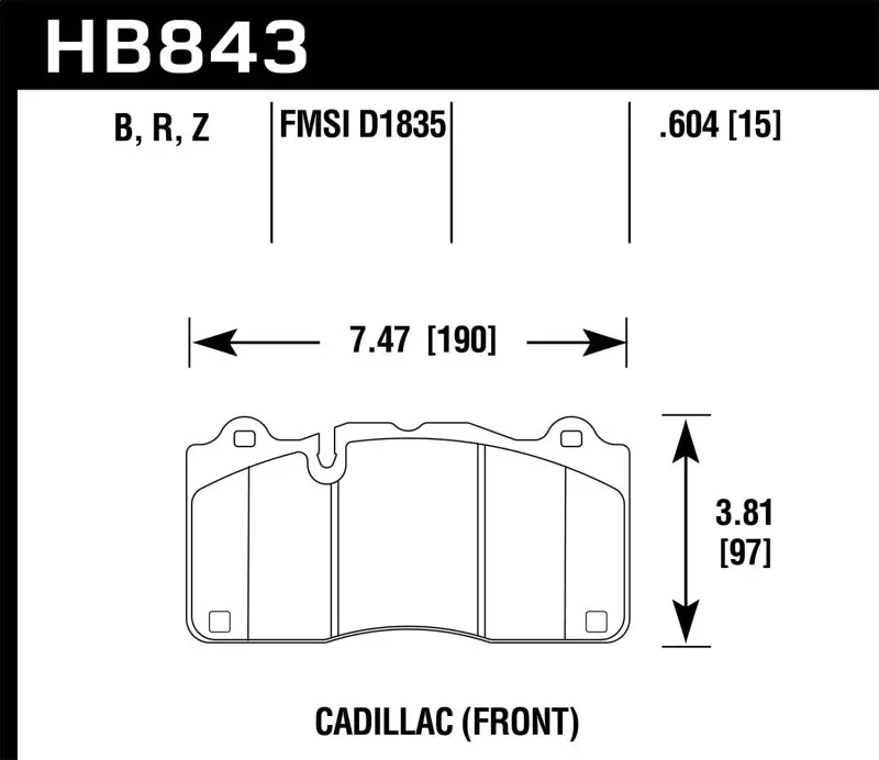 Hawk Hp Plus Front Brake Pads – Designed For 2016 Cadillac Cts 1