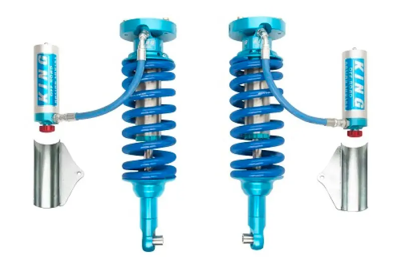 King 2.5" Remote Reservoir Coilover Shocks With Adjuster – Front Pair For 2016+ Nissan Titan Xd 1