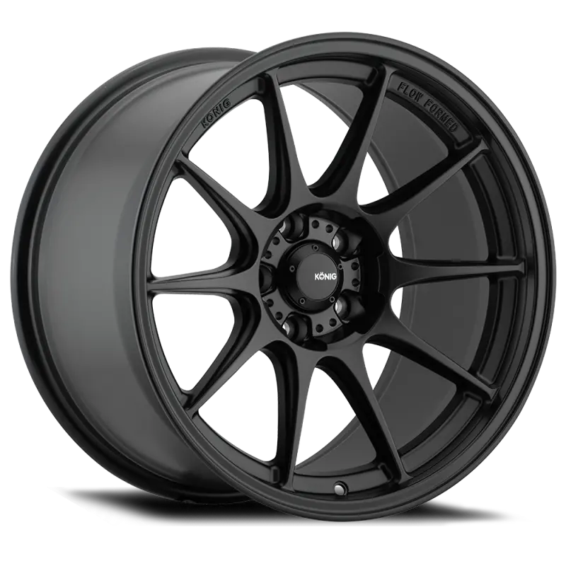 Konig Dekagram Alloy Wheel – 18X8.5", 5X114.3 Bolt Pattern, Et35 Offset, Semi-Matte Black Finish 1