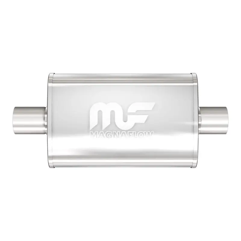 Magnaflow Stainless Steel Straight-Through Muffler – 18" × 4" × 9", Dual In/Out, Center/Center Configuration 1