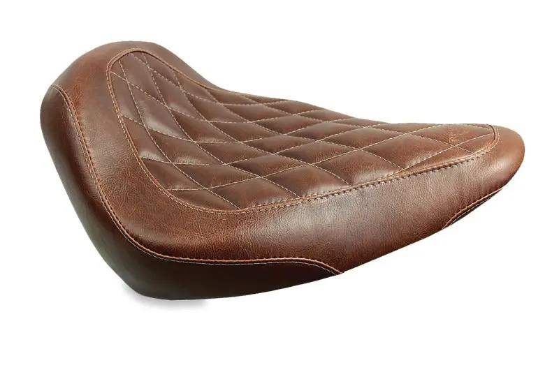 Mustang 00-15 Harley Softail Standard Rear Tire Wide Tripper Solo Seat W/Stitch - Distressed Brown 1