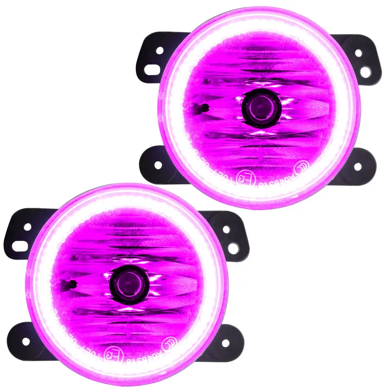 Oracle Lighting Pre-Assembled Pink Led Halo Fog Lights For 2007–2009 Jeep Wrangler Jk 1
