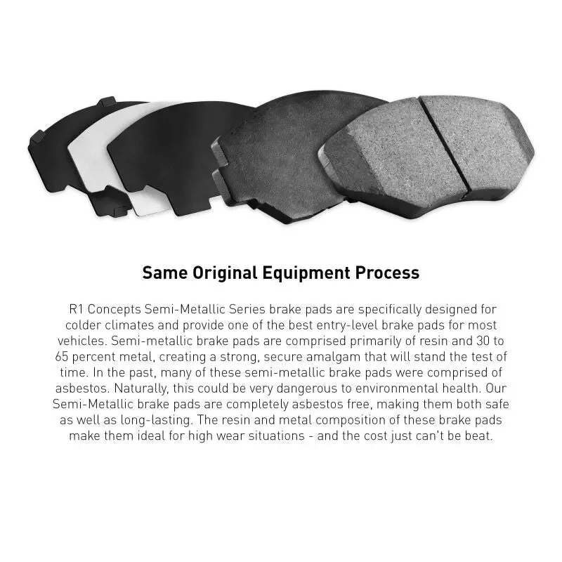 R1 Semi-Metallic Front Brake Pads For 2000–2006 Mercedes-Benz A160 (Mexican Market) 1