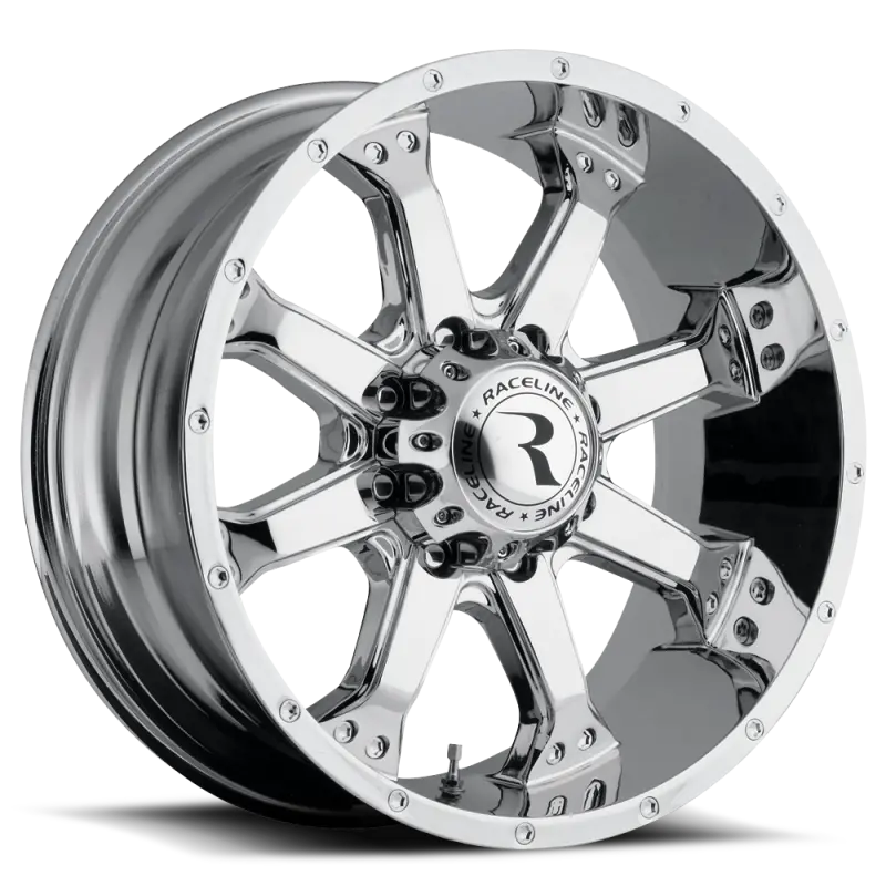 Raceline Assault Chrome Wheel – 16X8In, 5X127Mm Bolt Pattern, 0Mm Offset, 78.1Mm Bore 1