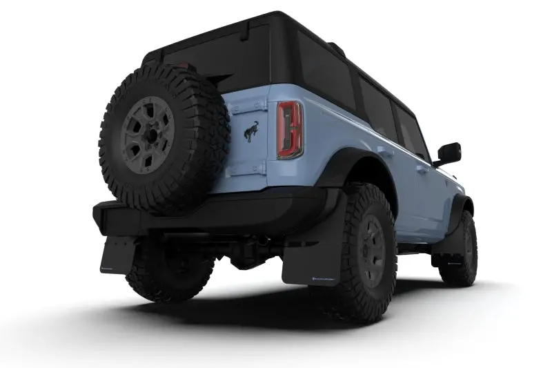 Rally Armor Black Mud Flaps For 2021–2022 Ford Bronco – Plastic Bumper Fit, Red Logo Accent 2