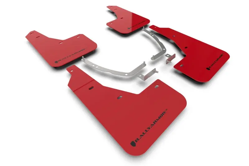 Rally Armor Red Mud Flaps With Black Logo For 2022 Hyundai Ioniq 5 1