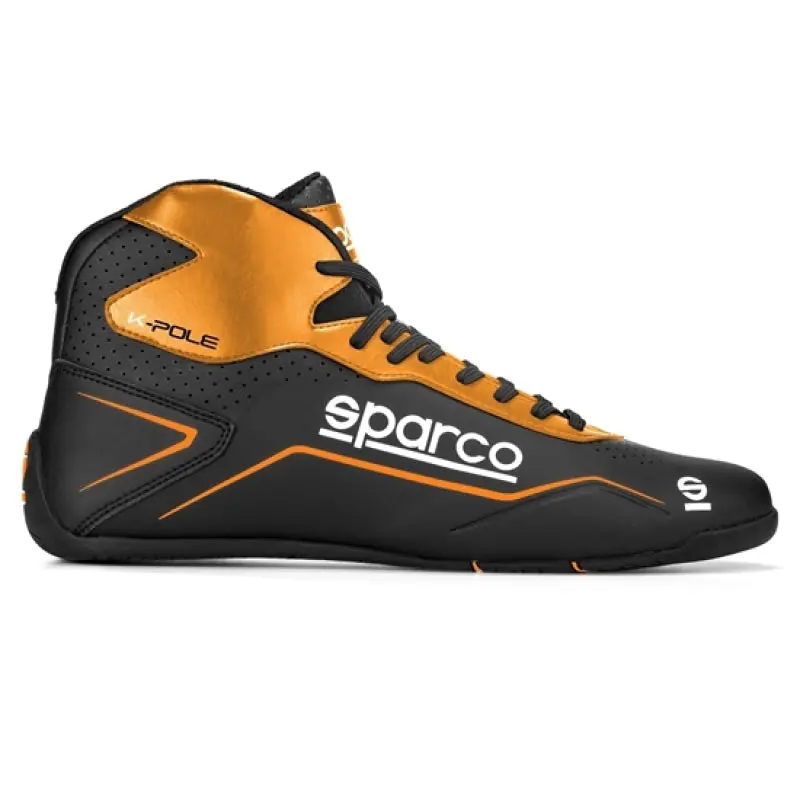 Sparco K-Pole Racing Driving Shoes – Size 41, Black/Orange 1