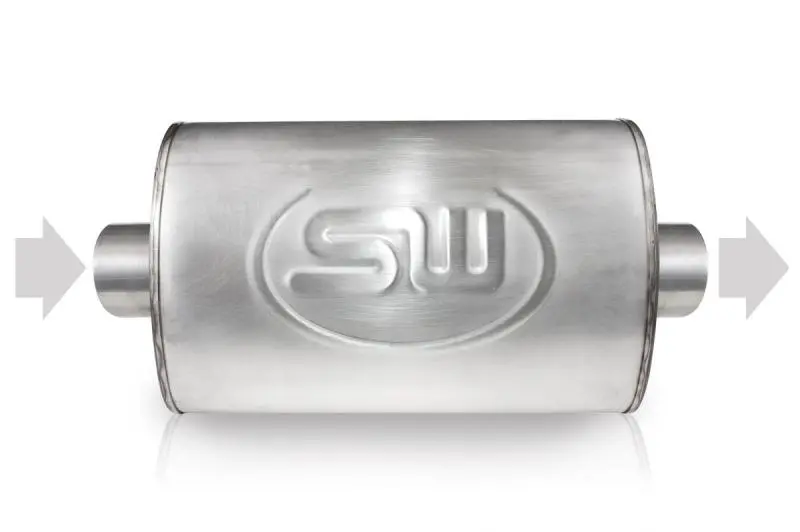 Stainless Works 2.5-Inch Center-Inlet/Center-Outlet Exhaust Flange (4" X 8") 1