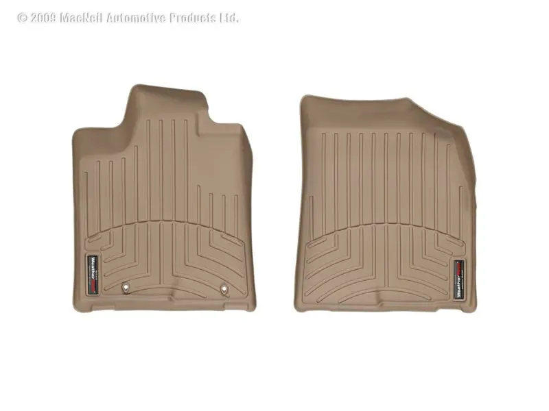 Weathertech Front Floorliners For 2008–2013 Toyota Highlander – Tan Custom Fit 1