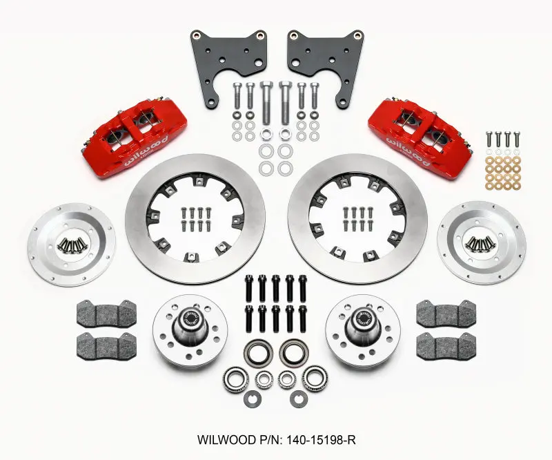 Wilwood Dynapro 6 Front Hub Kit 12.19In Red 65-72 Cdp C Body -Drum 1