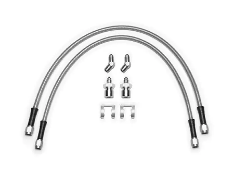 Wilwood Flexline Brake Hose Kit For 2018–2022 Jeep Jl – 20-Inch, M10×1.0 & 1/8-27 Npt Straight/45° Fittings 1