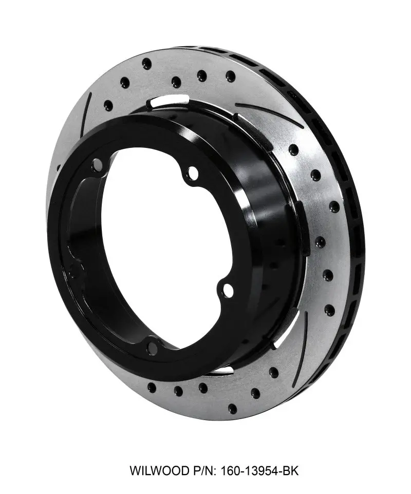 Wilwood Floater-Style Brake Rotor – 11X0.810-Inch, 5X5.75-Inch Bolt Pattern, Right-Hand, Drilled, Black-Coated, 1.91-Inch Offset 1