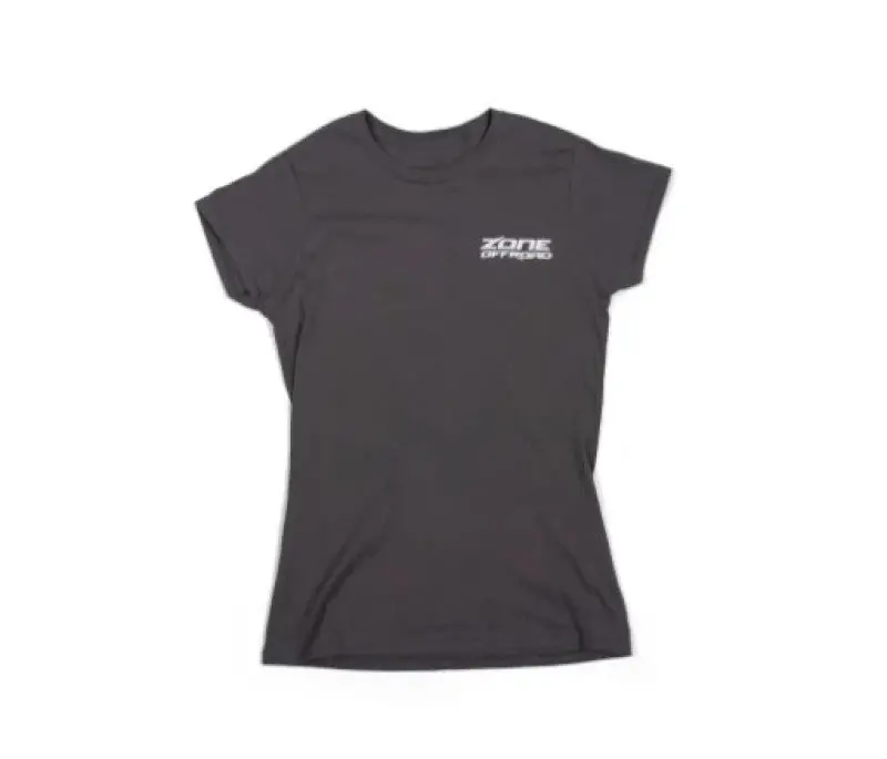 Zone Offroad Women’S Charcoal Gray Premium Cotton T-Shirt – Large, Logo Embroidered 2